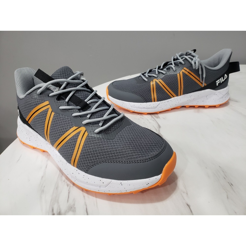 NEW NO BOX SIZE 9 Fila Apex Ascent Gray Orange Athletic Running Shoes Size Mens